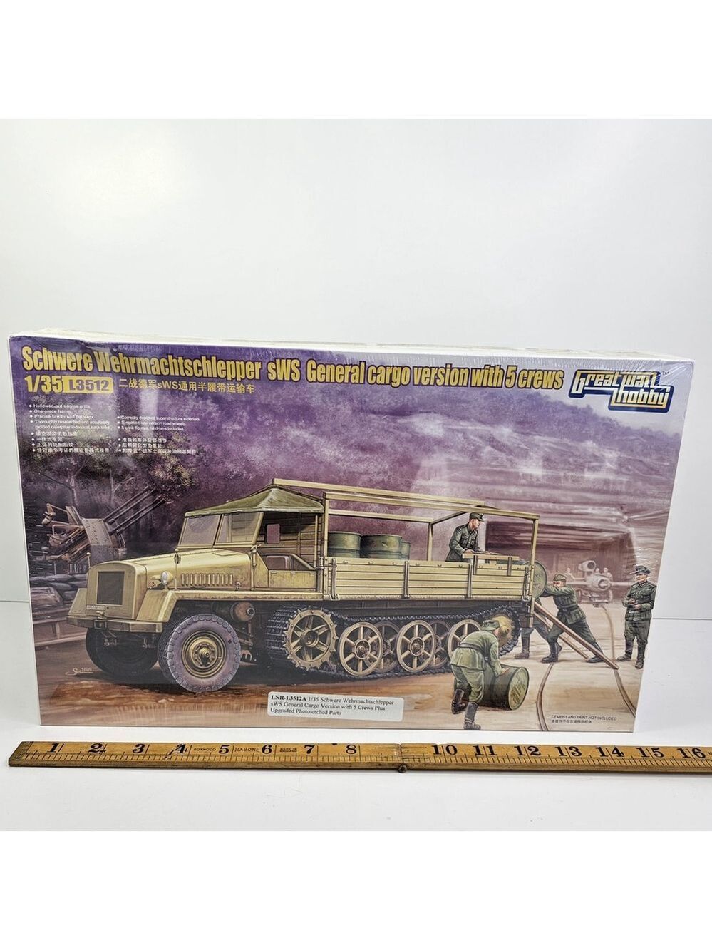 SEALED Great Wall Hobby L3512 1/35 Schwerer Wehrmachtschlepper sWS Cargo Model